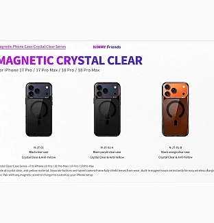قاب نیمی شفاف دودی Nimmy Magnetic Crystal Clear آیفون